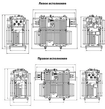 Фото чертежа ТМГФ 2500/6/0,4